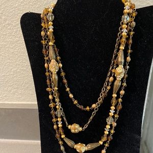 Chicos Beaded Statement Necklace